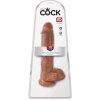 Pipedream King Cock anatomický model 25 cm tmavý PVC s prísavkou