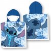 FARO MICRO Plážové pončo Lilo and Stitch blue Mikrovlákno, 50/50 cm