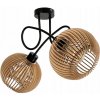 BERGE Stropná lampa LOFT WRAPPED 2XE27 WOODEN