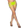 Chilirose - cr 4867 neon green fishnet tights with holes