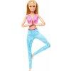 Mattel Barbie Made to Move s růžovým sportovním topem jógu
