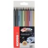 Kores trojhranné pastelky, sada 12 ks - metalické odtiene