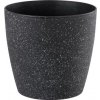 Kvetináč Strend Pro Stone, 28x26 cm, čierny, efekt kameňa