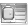 NOVASERVIS Drez 60x80 celoplošný s odkvapom pravý nerez DR60/80