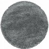 Ayyildiz , Kusový koberec Fluffy Shaggy 3500 light grey kruh, 160x160 (priemer) kruh, šedá, obývacia izba