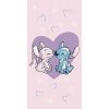 JERRY FABRICS Osuška Lilo and Stitch Love Bavlna Froté, 70/140 cm