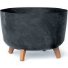 PROSPERPLAST Kvetináč GRACIA BETON EFFECT 39 cm antracit