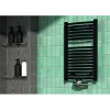 Kúpeľňový radiátor Rotheigner SWING-M 690 x 445 mm matne čierny prípojka uprostred dole
