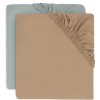 Jollein Napínacia plachta 120x60 cm 2 ks Sea Green