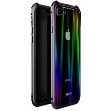 Púzdro Luphie Aurora Magnet Hard Case Glass iPhone 7/8 čierne/fialové