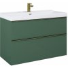 Elita Look skrinka 100x44.9x63.5 cm závesná kúpeľňová skrinka pod umývadlo zelená RE011000027010