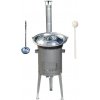 Goulash Cauldron kotlík na guláš nerez 1,5 mm 20 l, pokrievka nerez 46 cm INOX, Goulash Cauldron vysoká kotlina nerez 42 cm LUXUS, vareška 50 cm SMREK, naberačka antikor INOX