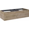 Elita Look Slim skrinka 120x44.9x31.8 cm závesná kúpeľňová skrinka pod umývadlo dub RE081204027050