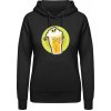 AWDis Hoodie Mikina - Dizajn - Smrtka v pivnom pohári - Čierna - L - Dámske