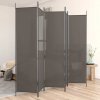 5-dielna zástena, antracitová, 250x220 cm, látková
