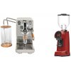 ECM Puristika PID, cream, olive + Eureka Helios 75, ferrari red