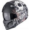 MODULÁRNA PRILBA SCORPION EXO-COMBAT II GENESIS MATT BLACK WHITE GOLD S