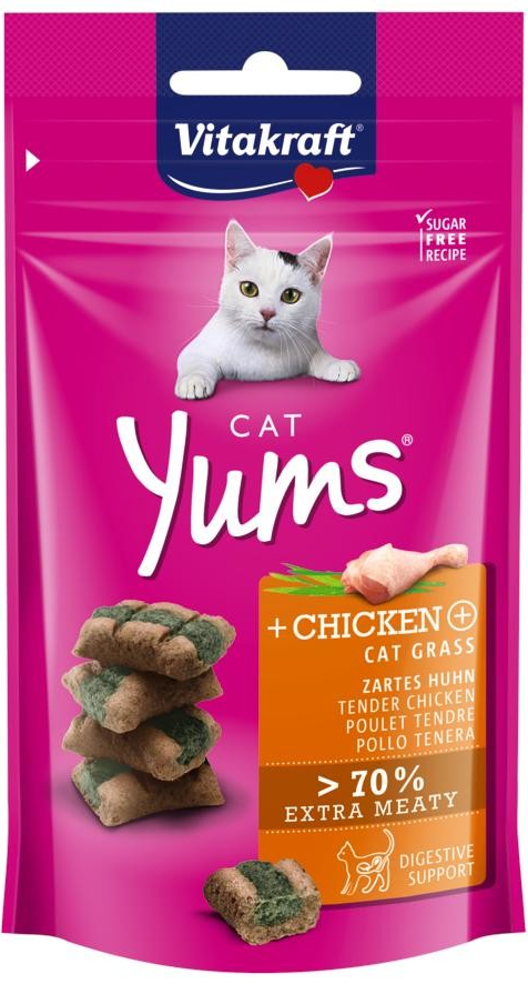 Vitakraft Cat Yums kuřecí s trávou 40 g