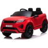 Beneo Elektrické autíčko Range Rover Evoque Jednomiestne Kožené sedadlá MP3 Prehrávač s prípojkou USB/SD Pohon 4x4 Batéria 12V10AH EVA kolesá Odpružené nápravy Kľúčové trojpolohové št červená