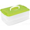 XXL BUCHTONOS duobox na potraviny 2x3500 ml - zelený