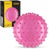 Rehabilitačná lopta 4FIZJO ružová s výstupkami 20 cm s pumpičkou