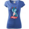 Folklór - líška samostatná - Dámske tričko Pure - 2XL ( Svetlomodrá )