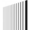WALL CONCEPT akustický panel biela, čierny filc + MDF, 2750x604x21 mm, 1,66 m2