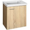 Aqualine Zoja skrinka 44x25.3x50 cm závesná kúpeľňová skrinka pod umývadlo dub 51046DP