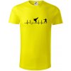 Karate EKG - Tričko z organickej bavlny - XL ( Citrónová )