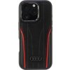 Audi Originální kožené pouzdro MagSafe iPhone 16 Pro 6.3 černo-červené pevné pouzdro AU-TPUPCMIP16P-R8/D3-RD