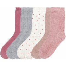 Pepperts Dievčenské ponožky, 7 párov bledoružová/sivá