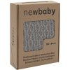 New Baby Bambusová pletená deka so vzorom grey