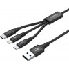 UNITEK C14049BK USB kábel 1,2 m USB 2.0 USB C Micro-USB B/Lightning Čierna