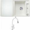 Blanco AXIA III 5 S biela s excentrom + sklenená krájacia doska 523219 + Blanco MIDA-S biela 521457