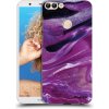 Picasee silikónový čierny obal pre Huawei P Smart - Purple glitter