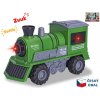 Mikro Trading Lokomotíva zelená 22,5cm 1:16 na zotrvačník na batérie so svetlom a zvukom