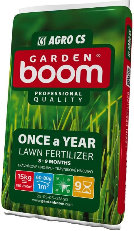 AGRO Garden Boom ONCE A YEAR trávníkové hnojivo - 15 kg