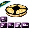 BERGE LED pásik - SMD 2835 - 5m 24W IP20 60LED/m 4,8W/m teplá biela s konektorom