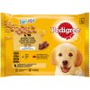 Pedigree Vital Protection Junior v hliníkovej kapsičke s kuracím mäsom a ryžou, s hovädzim mäsom a ryžou v aspiku 4 x 100 g