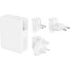 Belkin 140W 4-portová USB-C Power Delivery GaN PPS nástenná nabíjačka + UK, EU, US adaptéry, biela WCH014btWH