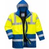 Portwest S466 HI-VIS CONTRAST TRAFFIC Reflexná bunda XS, Fluorescenčno žltá-Kráľovská modrá