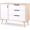 Little Sky Sofie 2023 White-Beech komoda, ktorá sa dá prerobiť na prebaľovaciu komodu