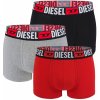 DIESEL - pánske boxerky 3PACK cotton stretch black, red, gray - limitovaná edícia-M (78-83 cm)