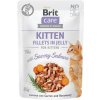 Brit Care cat Kapsička Kitten Fillets in Jelly with Savory Salmon 24 x 85 g