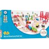 BIGJIGS RAIL Drevená vláčiková dráha s poľnou cestou 80 kusov