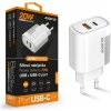 Aligator Power Delivery 20W múdra sieťová nabíjačka USB-C + USB, biela