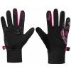 Etape Puzzle detské rukavice čierna/ružová