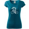 Cyklo kostra - Dámske tričko Pure - M ( Petrolejová )