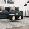 Konferenčný stolík čierny 60x60x30 cm kompozitné drevo-ForU-827037