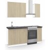VerDesign, FORESTA malá kuchynská linka 120, dub sonoma/biela LTD